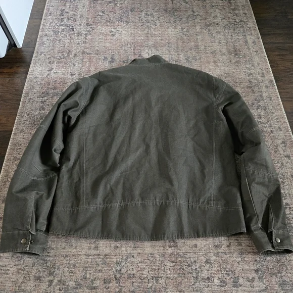 Kuhl Burr Jacket Mens XXL Gray Olive Green Zip-up Waxed Canvas Gunmetal Sty 1052 - Picture 13 of 13